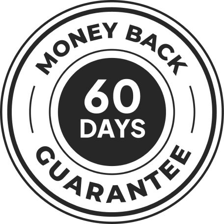 60-day money-back guarantee badge